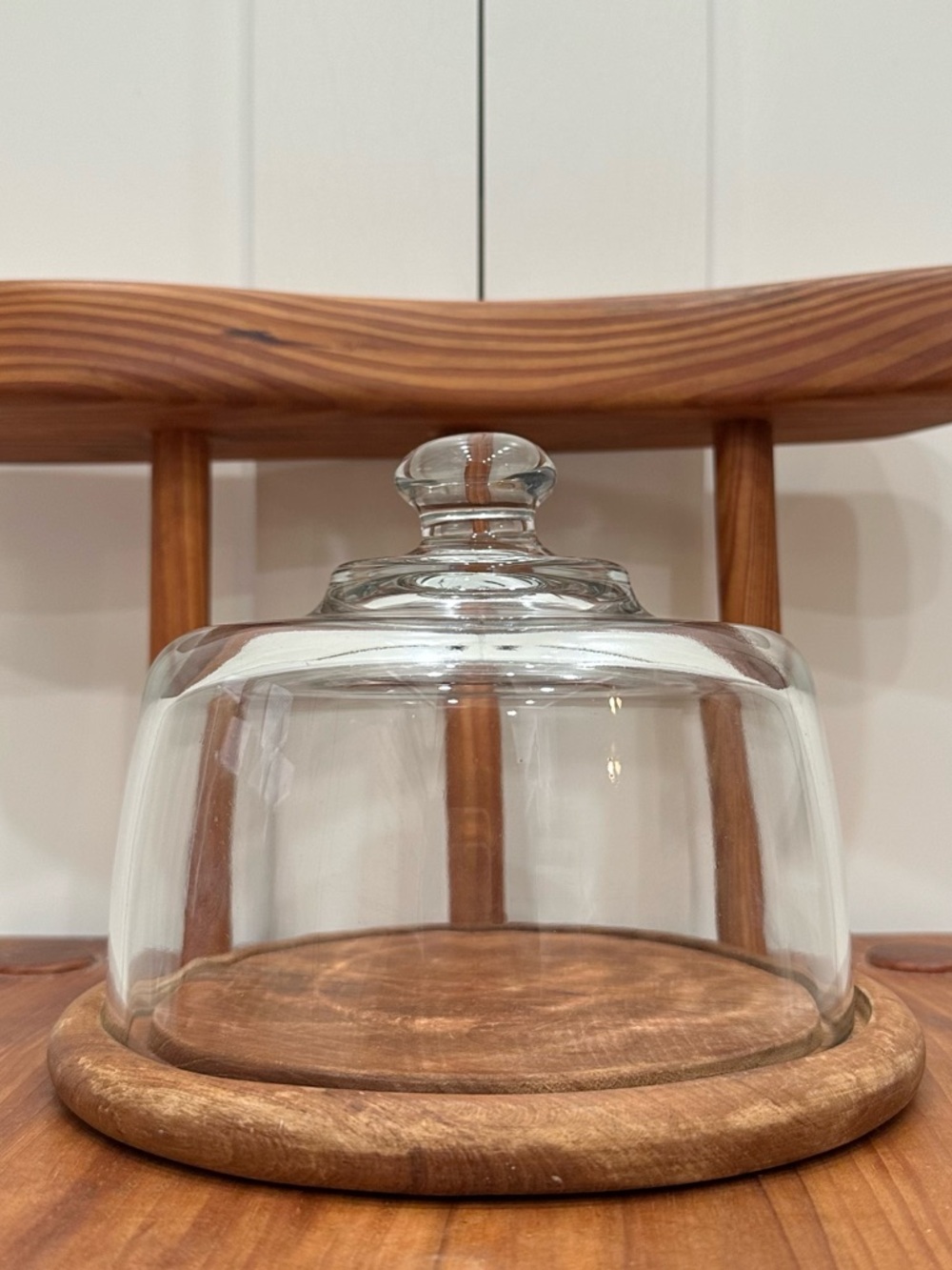 Vintage Dolphin Cheese Server with Glass Dome Used